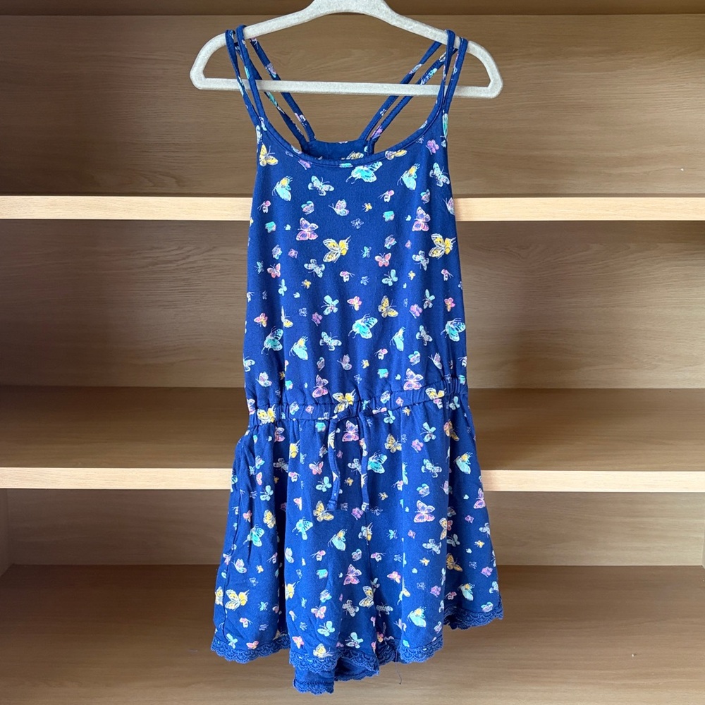 ✨$4✨Old Navy•Girls’ Racerback Romper| Butterfly Pattern| Small (6/7)